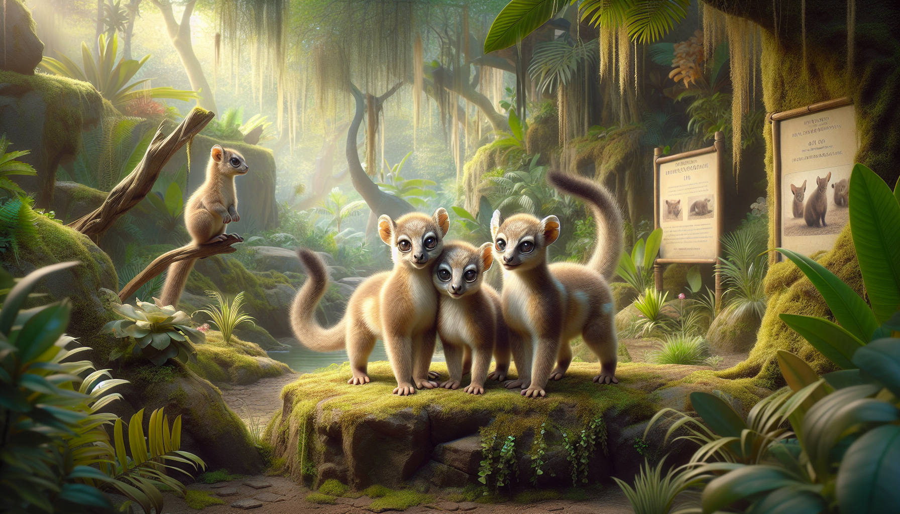 Découverte des premières photos de trois adorables bébés fossas au Zoo de Paris, une espèce rare en provenance de Madagascar